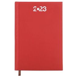Dietario con tapas en microfibra rojo de 14,8x21,2 cm · KoalaRojo, Artículo promocional y personalizado
