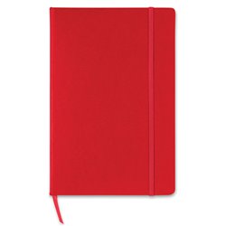 Cuaderno A5 tapa rígida roja y banda elástica a juego con 96 hojas cuadriculadas · KoalaRojo, Artículo promocional y personalizado