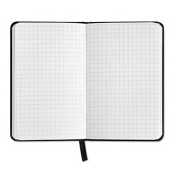 Cuaderno A5 de hojas cuadriculadas con tapa rígida y banda elástica · KoalaRojo, Artículo promocional y personalizado