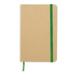 Bloc A6 de goma elástica verde en cartón ecológico con marcapáginas · KoalaRojo, Artículo promocional y personalizado