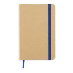 Bloc A6 de goma elástica azul en cartón ecológico con marcapáginas · KoalaRojo, Artículo promocional y personalizado