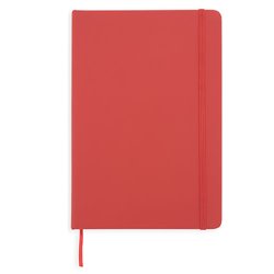 Cuaderno A5 de goma elástica con tapas en rojo, marcapáginas y hojas lisas · Merchandising promocional de Libretas y Blocs de notas · Koala Rojo