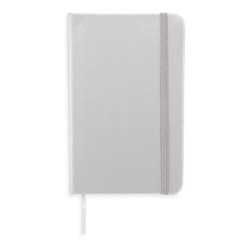 Cuaderno A6 goma elástica tapas plateadas, hojas lisas y marcapáginas · Merchandising promocional de Libretas y Blocs de notas · Koala Rojo