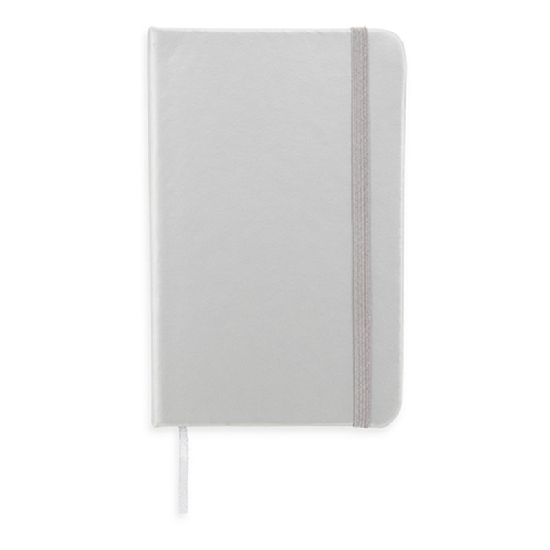 Cuaderno A6 goma elástica tapas plateadas, hojas lisas y marcapáginas · Koala Rojo, Merchandising promocional y personalizado