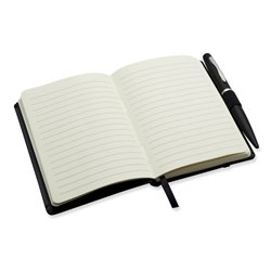 Cuaderno A6 de goma con tapa rígida hojas rayadas y bolígrafo a juego · KoalaRojo, Artículo promocional y personalizado