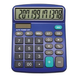 Calculadora profesional extra grande 12 dígitos azul. Calculadora solar o a pilas · KoalaRojo, Artículo promocional y personalizado