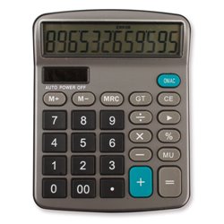 Calculadora extra grande profesional 12 dígitos negra. Calculadora solar o a pilas · KoalaRojo, Artículo promocional y personalizado