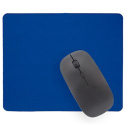 Alfombrilla ratón en poliéster azul y base caucho antideslizante 22x18cm · KoalaRojo, Artículo promocional y personalizado