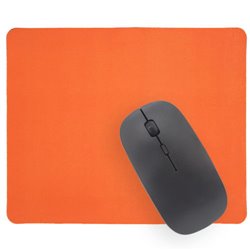 Alfombrilla ratón en poliéster naranja y base caucho antideslizante 22x18cm · KoalaRojo, Artículo promocional y personalizado