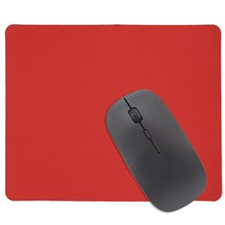 Alfombrilla ratón en poliéster rojo y base caucho antideslizante 22x18cm · KoalaRojo, Artículo promocional y personalizado