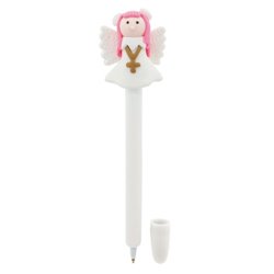 Bolígrafo comunión con figurita artesanal de niña ángel con alas · KoalaRojo, Artículo promocional y personalizado