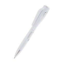 Bolígrafo linterna blanco con linterna Led integrada en parte superior · KoalaRojo, Artículo promocional y personalizado