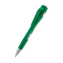 Bolígrafo linterna verde con linterna Led integrada en parte superior · KoalaRojo, Artículo promocional y personalizado