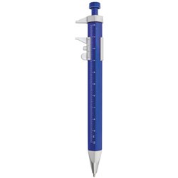 Bolígrafo escalímetro acabado metalizado en azul y plateado · KoalaRojo, Artículo promocional y personalizado