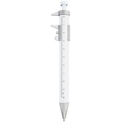 Bolígrafo escalímetro acabado metalizado en blanco y plateado · KoalaRojo, Artículo promocional y personalizado