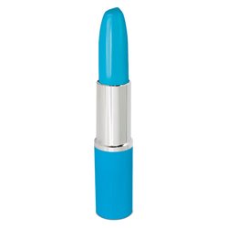 Bolígrafo con forma de pintalabios azul con capuchón extraíble · KoalaRojo, Artículo promocional y personalizado