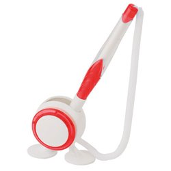 Bolígrafo de sobremesa en blanco y rojo con cordón elástico y base con patas ventosas · Merchandising promocional de Escritura promocional · Koala Rojo
