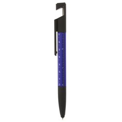 Bolígrafo multifunción azul 7 funciones con soporte móvil escalímetro y destornilladores · KoalaRojo, Artículo promocional y personalizado