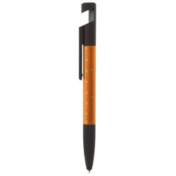 Bolígrafo multifunción naranja 7 funciones con soporte móvil escalímetro y destornilladores · KoalaRojo, Artículo promocional y personalizado