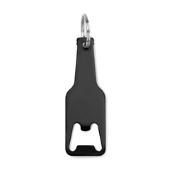 Abridor llavero de aluminio negro en forma de botella · KoalaRojo, Artículo promocional y personalizado