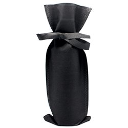 Bolsa para botella de vino de regalo en non woven negro con cinta ajustable · KoalaRojo, Artículo promocional y personalizado
