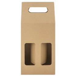 Caja de cartón con asa integrada y ventanas para 2 botellas de vino · KoalaRojo, Artículo promocional y personalizado