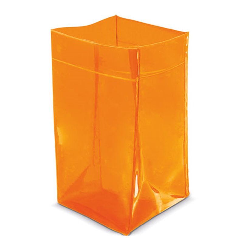 Cubitera plegable para enfriar botellas en forma de cubo en plástico PVC naranja · Koala Rojo, Merchandising promocional y personalizado