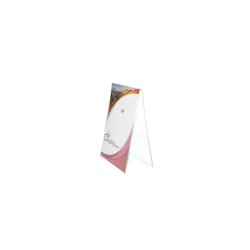 Portaetiquetas o portagráficas inclinado A9 2 caras Vertical en PVC  · Merchandising promocional de Portamenús · Koala Rojo