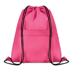 Bolsa mochila de cuerdas grande en fucsia con bolsillo frontal con cremallera · KoalaRojo, Artículo promocional y personalizado