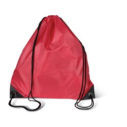 Bolsa mochila de cuerdas en poliéster rojo con esquinas reforzadas en negro · KoalaRojo, Artículo promocional y personalizado