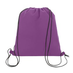 Bolsa mochila cuerdas en non woven lila o morado con cordones negros · KoalaRojo, Artículo promocional y personalizado