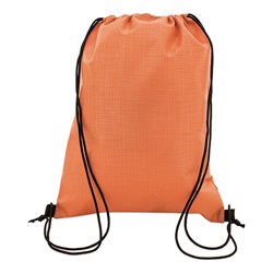 Bolsa mochila cuerdas jaspeada en non woven naranja con cuerdas negras · KoalaRojo, Artículo promocional y personalizado
