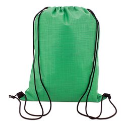 Bolsa mochila cuerdas jaspeada en non woven verde con cuerdas negras · KoalaRojo, Artículo promocional y personalizado