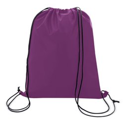 Bolsa mochila cuerdas poliéster en morado o lila con cordones negros · Merchandising promocional de Mochila cuerdas · Koala Rojo