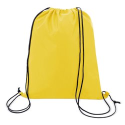 Bolsa mochila cuerdas poliéster en amarillo con cordones negros · KoalaRojo, Artículo promocional y personalizado