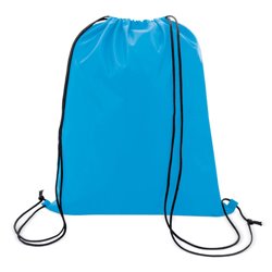 Bolsa mochila cuerdas poliéster en azul claro con cordones negros · KoalaRojo, Artículo promocional y personalizado