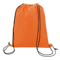 Bolsa mochila cuerdas poliéster en naranja con cordones negros · KoalaRojo, Artículo promocional y personalizado