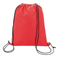 Bolsa mochila cuerdas poliéster en rojo con cordones negros · KoalaRojo, Artículo promocional y personalizado