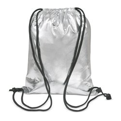 Bolsa mochila cuerdas metalizada glamour en poliéster metalizado plateado · KoalaRojo, Artículo promocional y personalizado