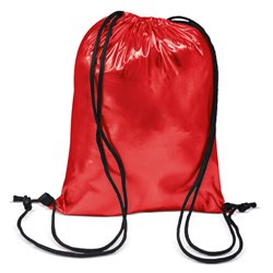 Bolsa mochila cuerdas metalizada glamour en poliéster metalizado rojo · KoalaRojo, Artículo promocional y personalizado