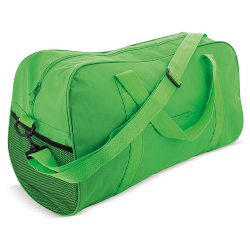 Bolsa deporte verde de gran capacidad con bolsillo de rejilla y fronal abierto · Koala Rojo, Merchandising promocional y personalizado