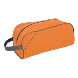 Bolsa zapatillero de cremallera en nylon naranja con ribete y asa en gris · KoalaRojo, Artículo promocional y personalizado