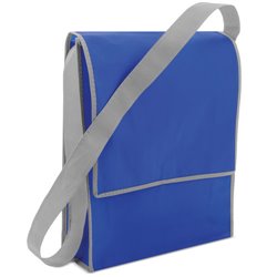 Bolsa bandolera americana bicolor en azul con ribete y correa en gris · KoalaRojo, Artículo promocional y personalizado
