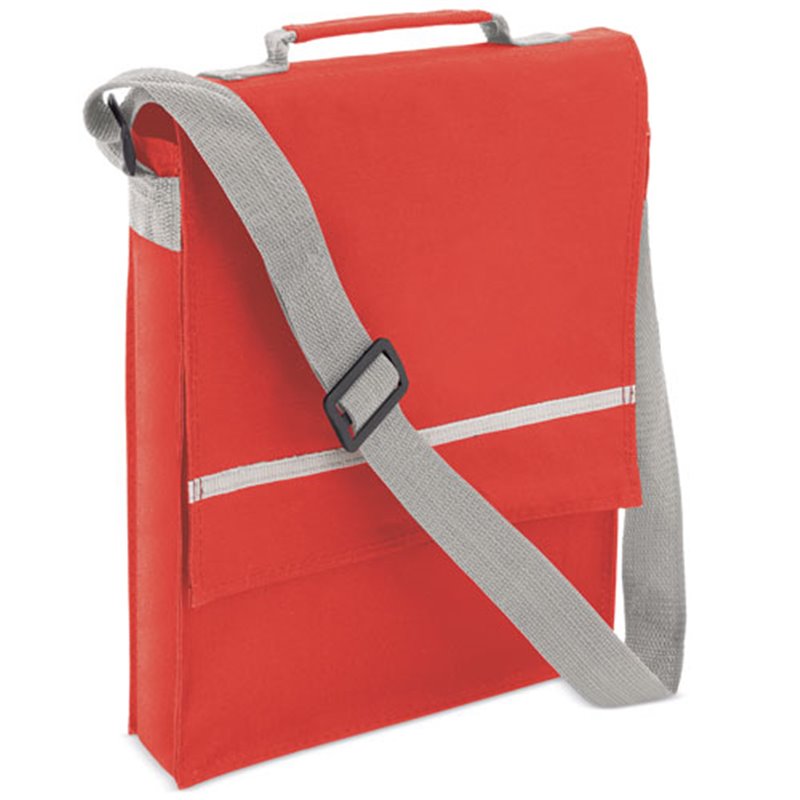 Bolsa bandolera de conferencias en rojo con compartimentos interiores · Koala Rojo, Merchandising promocional y personalizado