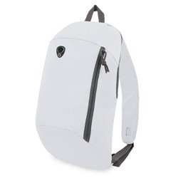 Mochila deportiva blanca con bolsillo exterior y salida auriculares · KoalaRojo, Artículo promocional y personalizado