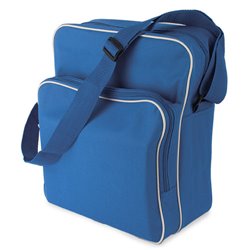 Bolsa bandolera retro doble compartimento en azul con ribete en contraste · KoalaRojo, Artículo promocional y personalizado