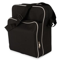 Bolsa bandolera retro doble compartimento en negro con ribete en contraste · KoalaRojo, Artículo promocional y personalizado