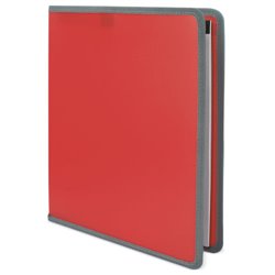 Carpeta abierta para congresos en rojo con ribete gris y bloc de notas · KoalaRojo, Artículo promocional y personalizado
