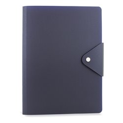 Carpeta azul de cierre botón con compartimentos interiores para documentos · KoalaRojo, Artículo promocional y personalizado
