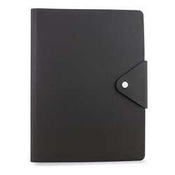 Carpeta negra de cierre botón con compartimentos interiores para documentos · KoalaRojo, Artículo promocional y personalizado